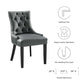 Regent Tufted Vegan Leather Dining Chair - No Shipping Charges MDY-EEI-2222-GRY