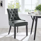 Regent Tufted Vegan Leather Dining Chair - No Shipping Charges MDY-EEI-2222-GRY