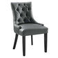 Regent Tufted Vegan Leather Dining Chair - No Shipping Charges MDY-EEI-2222-GRY