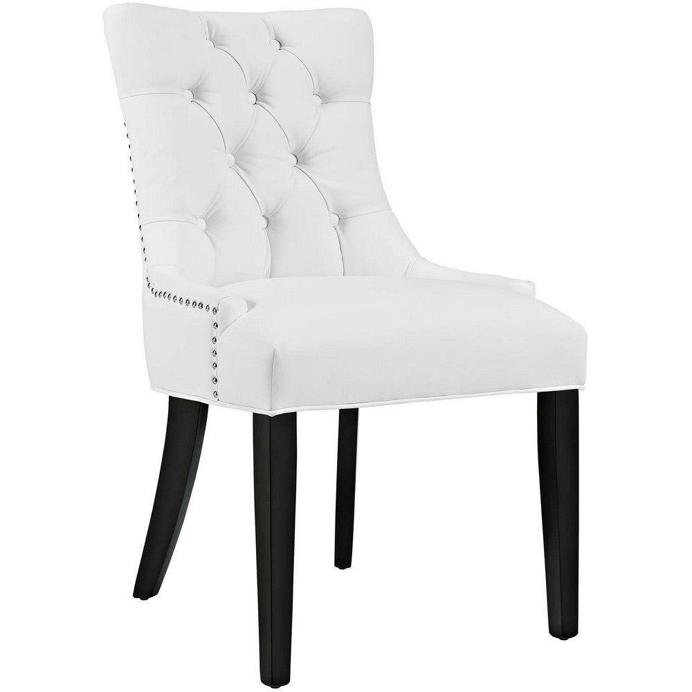 Regent Vinyl Dining Chair, White - No Shipping Charges