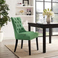 Modway Regent Modern Elegant Button-Tufted Upholstered Fabric with Nailhead Trim, Dining Side Chair, Kelly Green