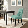 Modway Regent Modern Elegant Button-Tufted Upholstered Fabric with Nailhead Trim, Dining Side Chair, Laguna