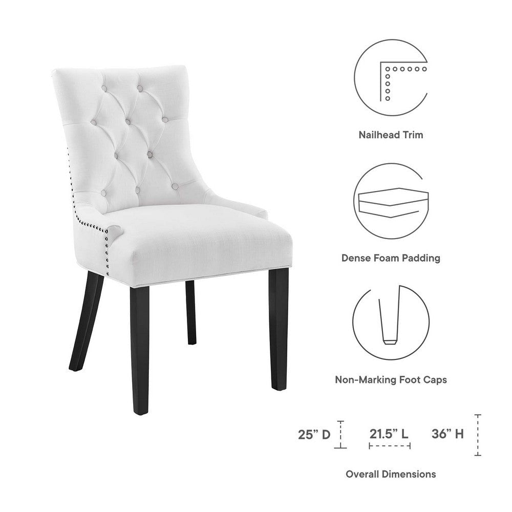 Regent Tufted Fabric Dining Chair - No Shipping Charges MDY-EEI-2223-WHI