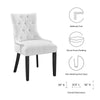 Regent Tufted Fabric Dining Chair - No Shipping Charges MDY-EEI-2223-WHI