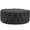 Amour Upholstered Vinyl Ottoman Black - No Shipping Charges MDY-EEI-2224-BLK