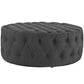 Amour Upholstered Fabric Ottoman Gray - No Shipping Charges MDY-EEI-2225-GRY