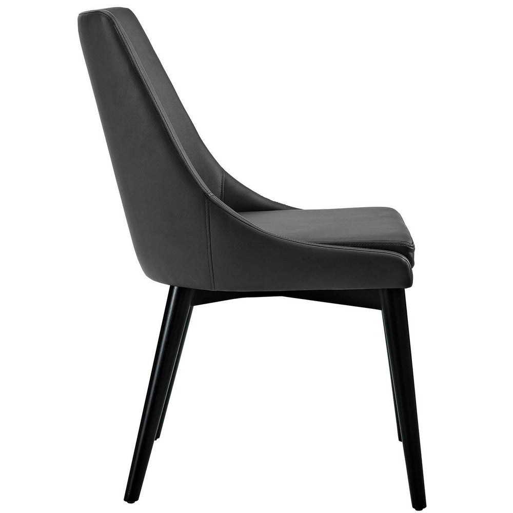 Viscount Vinyl Dining Chair Black - No Shipping Charges MDY-EEI-2226-BLK