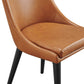 Modway Viscount Mid-Century Modern Faux Leather Upholstered Dining Chair Tan MDY-EEI-2226-TAN