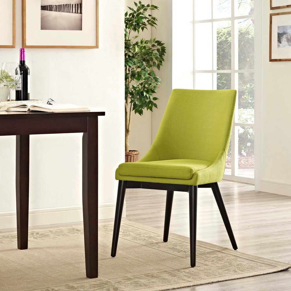 Modway Viscount Mid-Century Modern Upholstered Fabric Kitchen and Dining Room Chair in Wheatgrass