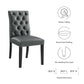 Duchess Button Tufted Vegan Leather Dining Chair - No Shipping Charges MDY-EEI-2230-GRY