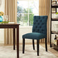 Modway MO- Duchess Modern Tufted Button Upholstered Fabric Parsons, Dining Chair, Azure