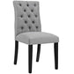 Modway MO- Duchess Modern Tufted Button Upholstered Fabric Parsons, Dining Chair, Light Gray