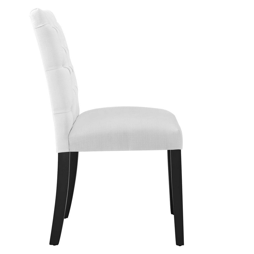 Duchess Button Tufted Fabric Dining Chair - No Shipping Charges MDY-EEI-2231-WHI