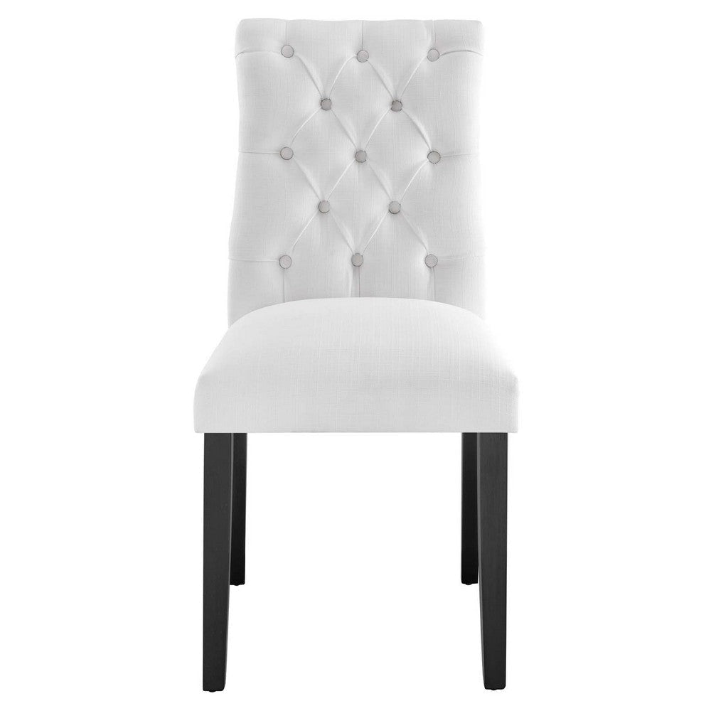 Duchess Button Tufted Fabric Dining Chair - No Shipping Charges MDY-EEI-2231-WHI