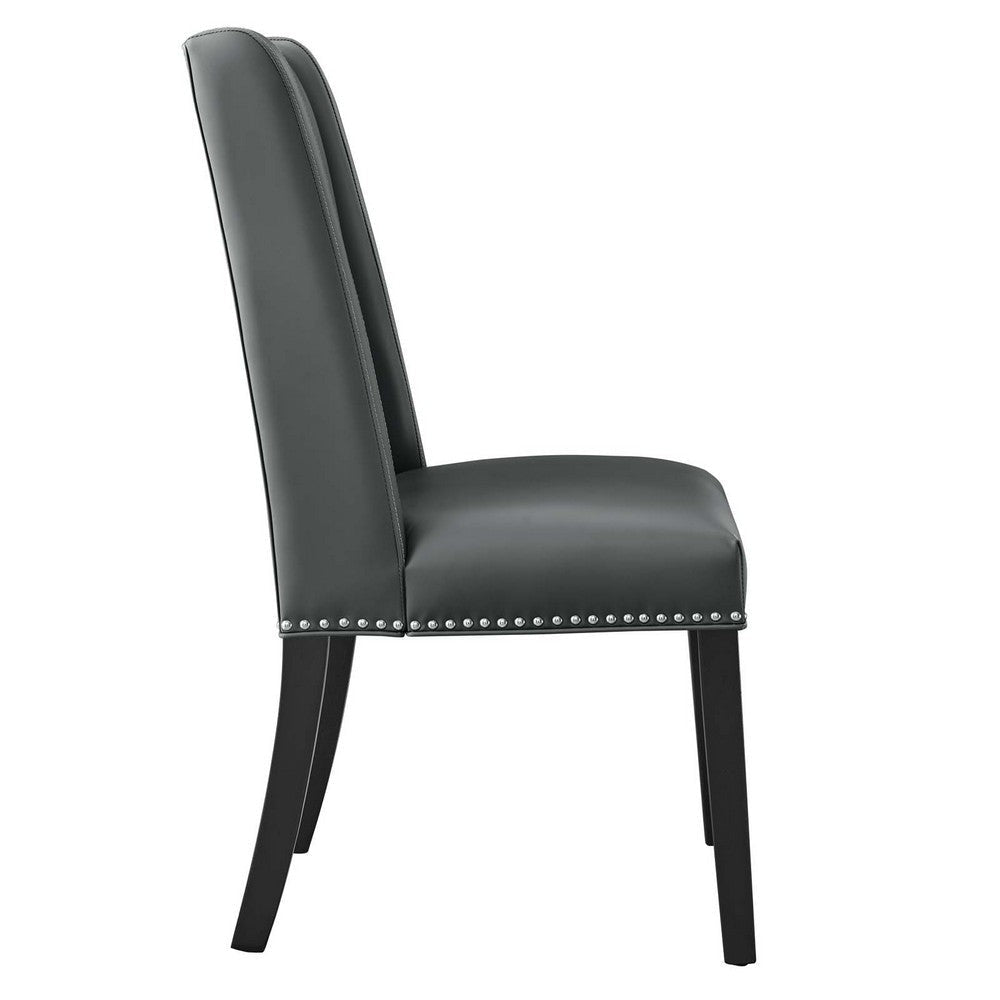 Baron Vegan Leather Dining Chair - No Shipping Charges MDY-EEI-2232-GRY