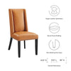 Baron Vegan Leather Dining Chair - No Shipping Charges MDY-EEI-2232-TAN