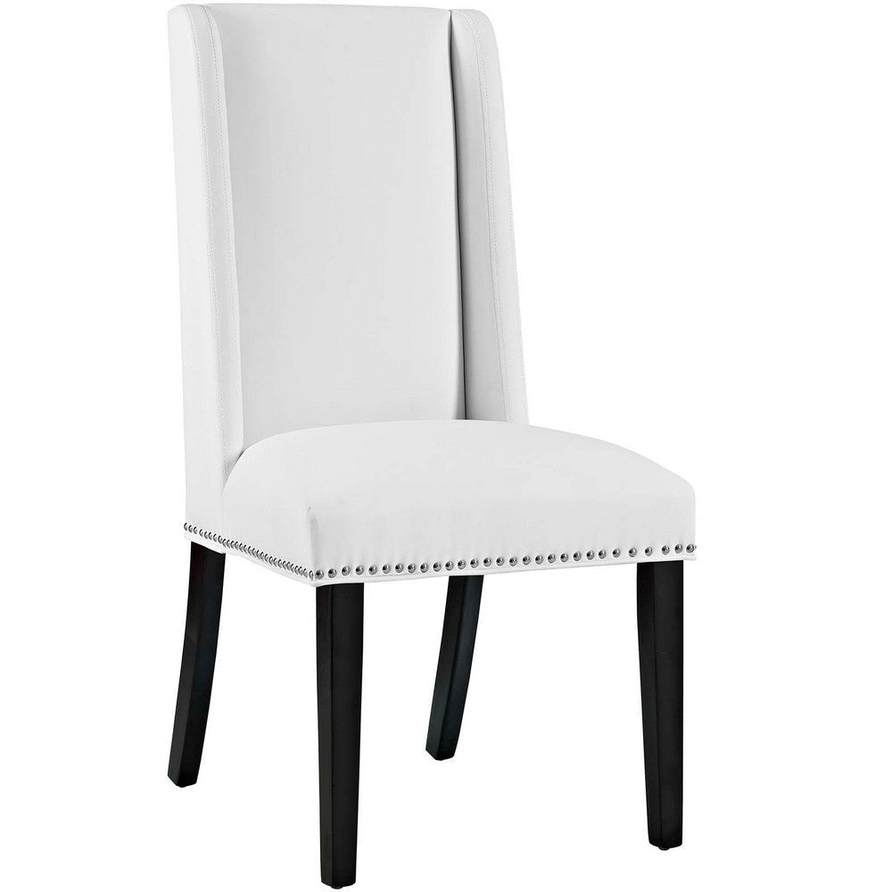 Baron Vinyl Dining Chair White - No Shipping Charges MDY-EEI-2232-WHI