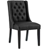 Modway Baronet Modern Tufted Vegan Leather Upholstered Dining Chair in Black