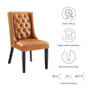 Baronet Button Tufted Vegan Leather Dining Chair - No Shipping Charges MDY-EEI-2234-TAN