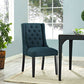 Modway Baronet Modern Tufted Upholstered Fabric Parsons Kitchen and Dining Room Chair in Azure