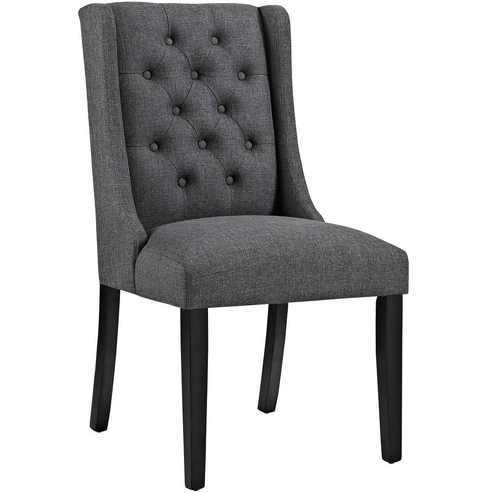 Baronet Button Tufted Fabric Dining Chair - No Shipping Charges MDY-EEI-2235-LGR