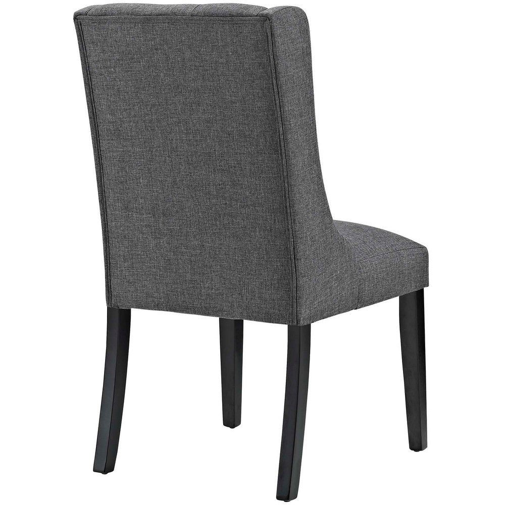 Baronet Button Tufted Fabric Dining Chair - No Shipping Charges MDY-EEI-2235-LGR