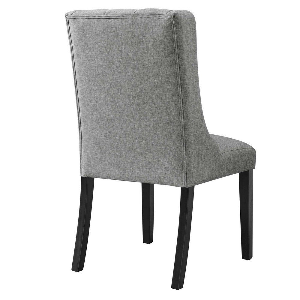 Baronet Button Tufted Fabric Dining Chair - No Shipping Charges MDY-EEI-2235-LGR