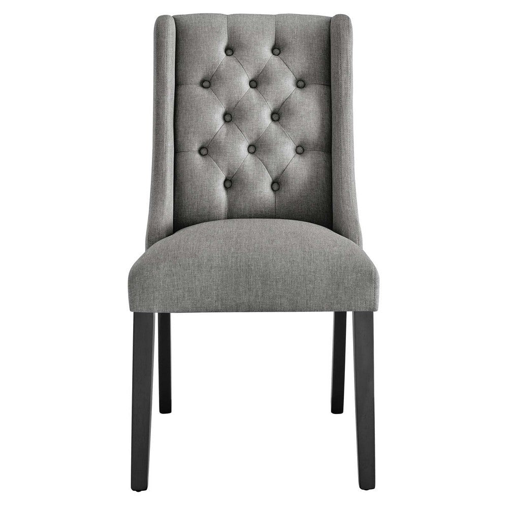 Baronet Button Tufted Fabric Dining Chair - No Shipping Charges MDY-EEI-2235-LGR