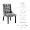 Baronet Button Tufted Fabric Dining Chair - No Shipping Charges MDY-EEI-2235-LGR