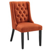 Modway Baronet Button Tufted Fabric, One Dining Chair, Orange