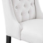 Modway Baronet Button Tufted Fabric One Dining Chair White MDY-EEI-2235-WHI