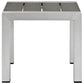 Silver Gray Shore Outdoor Patio Aluminum Side Table - No Shipping Charges MDY-EEI-2248-SLV-GRY