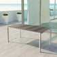 Modway Shore Aluminum Outdoor Patio 71" Rectangle Dining Table in Silver Gray