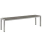 Silver Gray Shore Outdoor Patio Aluminum Bench - No Shipping Charges MDY-EEI-2252-SLV-GRY