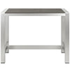 Silver Gray Shore Outdoor Patio Aluminum Bar Table - No Shipping Charges MDY-EEI-2253-SLV-GRY