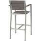 Silver Gray Shore Outdoor Patio Aluminum Bar Stool - No Shipping Charges MDY-EEI-2254-SLV-GRY