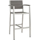 Silver Gray Shore Outdoor Patio Aluminum Bar Stool - No Shipping Charges MDY-EEI-2254-SLV-GRY