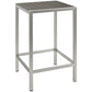 Silver Gray Shore Outdoor Patio Aluminum Bar Table - No Shipping Charges MDY-EEI-2256-SLV-GRY