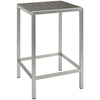 Silver Gray Shore Outdoor Patio Aluminum Bar Table - No Shipping Charges MDY-EEI-2256-SLV-GRY