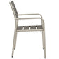 Silver Gray Shore Outdoor Patio Aluminum Dining Chair - No Shipping Charges MDY-EEI-2258-SLV-GRY