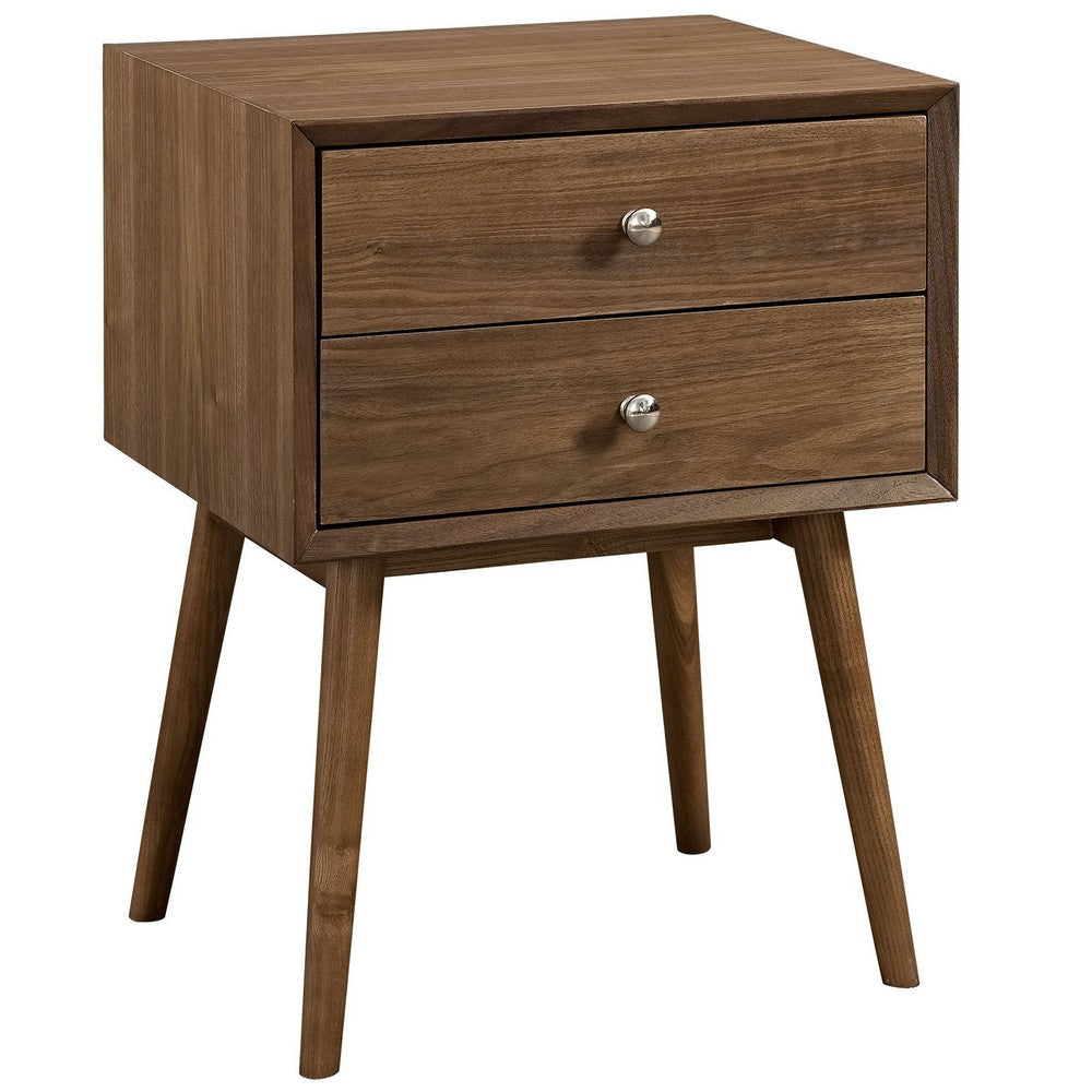 Modway Dispatch Nightstand, Walnut, Twin