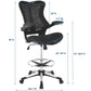 Charge Drafting Chair Black - No Shipping Charges MDY-EEI-2286-BLK