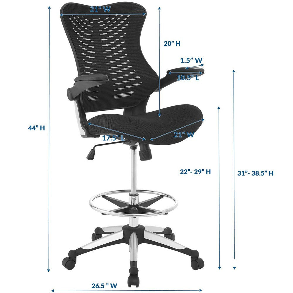 Charge Drafting Chair Black - No Shipping Charges MDY-EEI-2286-BLK