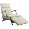 Envisage Chaise Outdoor Patio Wicker Rattan Lounge Chair - No Shipping Charges MDY-EEI-2301-LGR-BEI