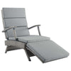 Modway Envisage Outdoor Patio Wicker Rattan Chaise Lounge in Light Gray Gray MDY-EEI-2301-LGR-GRY