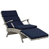 Envisage Chaise Outdoor Patio Wicker Rattan Lounge Chair - No Shipping Charges MDY-EEI-2301-LGR-BEI