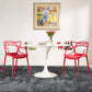 Modway Entangled Modern Molded Plastic Two Dining Armchairs in Red MDY-EEI-2347-RED-SET