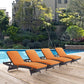 Bronx Chaise Outdoor Patio Set of 4 WL-02777-MW MDY-EEI-2429-EXP-ORA-SET