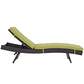 Modway Convene Wicker Rattan Outdoor Patio Chaise Lounge Chairs in Espresso Peridot - Set of 4 MDY-EEI-2429-EXP-PER-SET