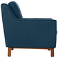 Modway Beguile Mid-Century Modern Loveseat Upholstered Fabric with Loveseat and Armchair in Azure MDY-EEI-2432-AZU-SET